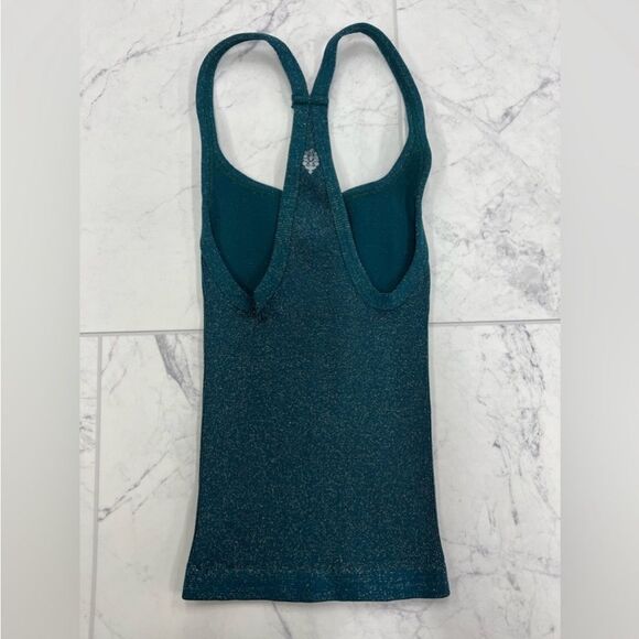 Free People Happiness Runs Lurex Sweetheart Crop Tank - Picture 2 of 3